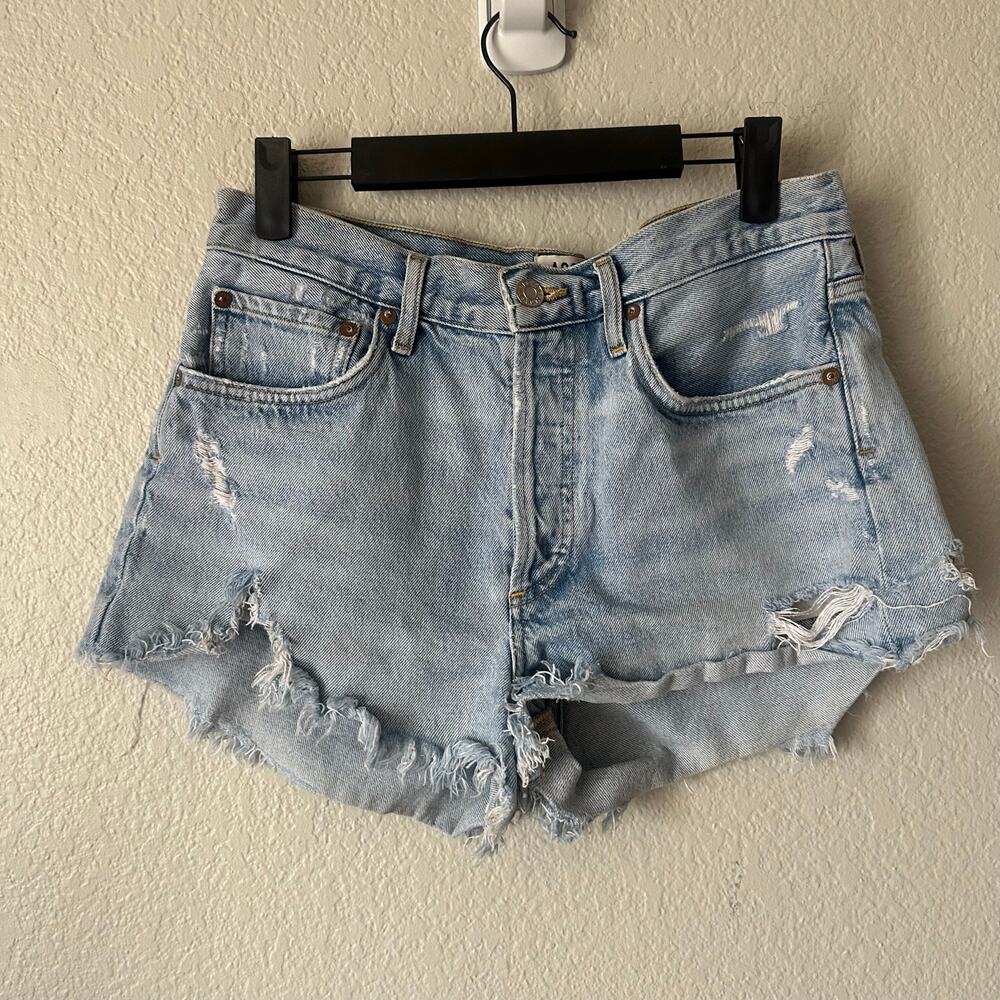 AGOLDE Parker Vintage Cut off Shorts Distressed Frayed Hem Denim Size 27